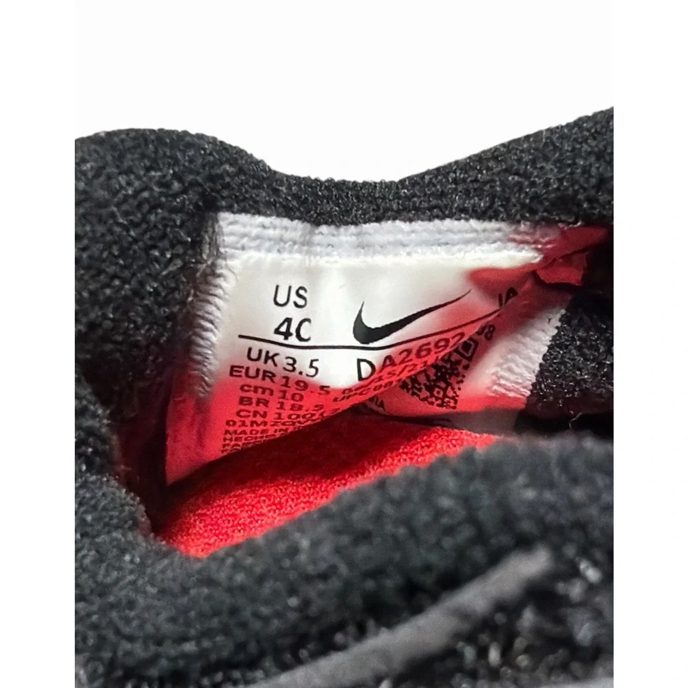 Nike Free Run 2 Size 4C (TDV) Toddler Black Red Athletic Sneakers DA2692-002 New